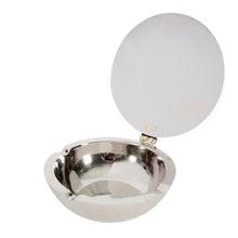 Load image into Gallery viewer, This classy and stylish ashtray is the perfect accompaniment to any cigar box.    Size:  4&quot; D x 1.75&quot;H  Material: Nickel.  With lid
