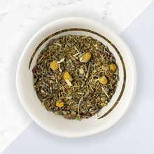 Load image into Gallery viewer, INGREDIENTS: rooibos, chamomile, linden flowers, passion flower, cranberry, lemon balm, lemon verbena, anise, lavender, valerian, natural flavours.
