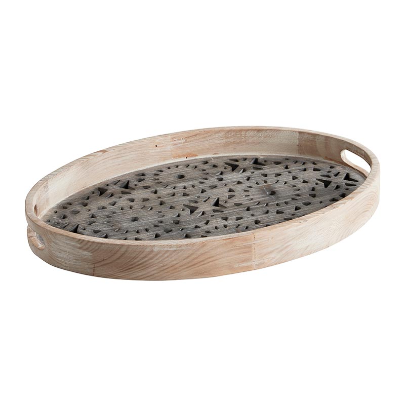 Serve up your favourite beverages in this fancy decorative serving tray.  So versatile and unique, it also makes a beautiful home decor accessory, great for displaying our candles, diffusers and beads.  Perfect for coffee tables, kitchen counters and tabletops.    Size:  18