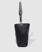 Load image into Gallery viewer, Handbag - Vegan Leather with Removable Internal Bag - Margie Bucket Bag Black
