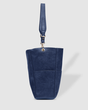 Load image into Gallery viewer, Handbag- Vegan Leather with Removable Internal Bag - Margie Bucket Bag Steel Blue
