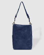 Load image into Gallery viewer, Handbag- Vegan Leather with Removable Internal Bag - Margie Bucket Bag Steel Blue
