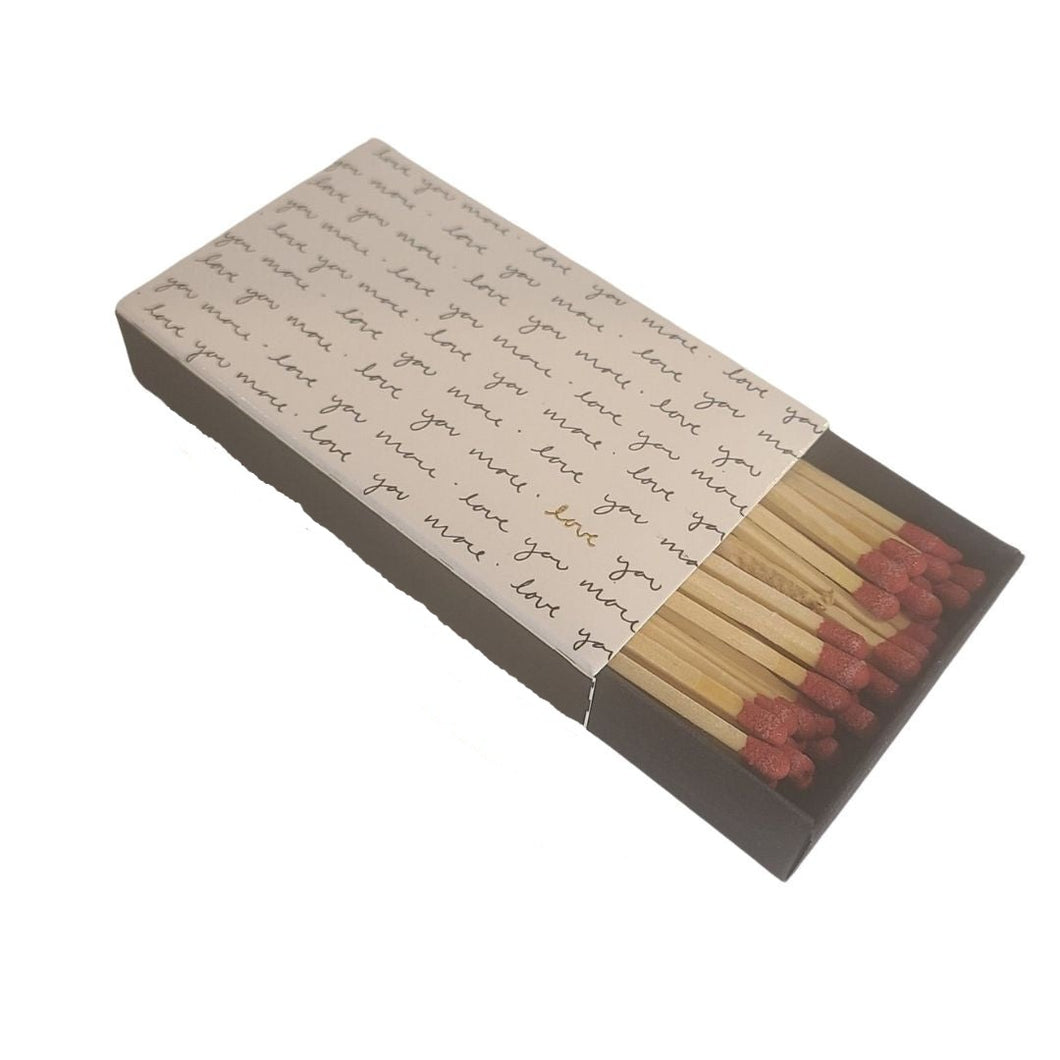 Matchbox - Classic Style Box - Inscribed Love You More