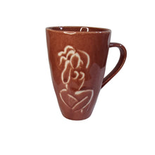 Load image into Gallery viewer, How stunning are these gorgeous mugs!  It captures the Female Silhouette so elegantly with its hand-painted design.  So feminine and beautful.  Perfect for coffee with your friends.  Size:  5&quot; L  Material:  Ceramic  Capacity:  16oz  Colour:  Brown

