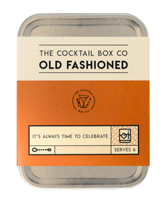 Each Box  Includes a custom designed fancy pants bartender's spoon & muddler, 3 cocktail picks and also a hand-knit cocktail napkin for spillage.  Old Fashioned Cocktail Kit   This beautifully designed cocktail kit serves 6 hand-crafted premium Old Fashioned Cocktails. Includes high-quality organic ingredients: orange, grapefruit & aromatic bitters as well as 6 perfectly cubed pieces of raw cane sugar. Alcohol Not Included.  Intended for those of legal drinking age.