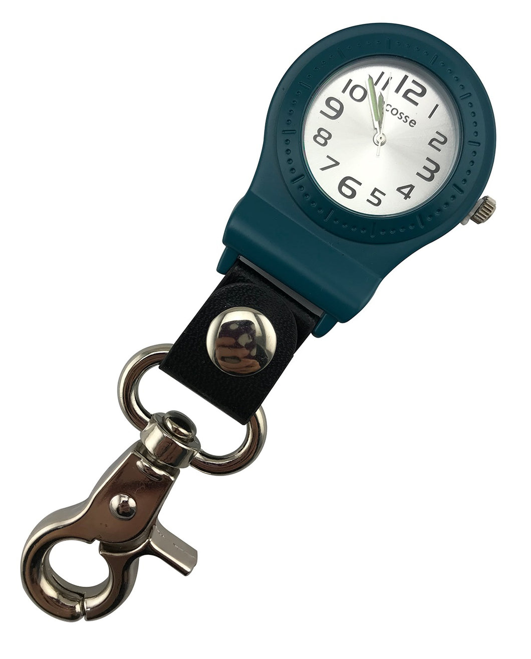 Pocket Watch - Ecosse Quartz Metal with Tang Buckle Clip - Teal