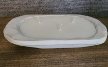 Load image into Gallery viewer, Candle - Dough Bowl Oval - White 3-Wicks - But First, Coffee Scent
