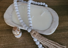 Load image into Gallery viewer, Candle - Dough Bowl Oval - White 3-Wicks - But First, Coffee Scent
