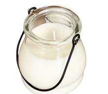 Load image into Gallery viewer, Candle - Reusable Summer Nights Glass Jar Soy Wax Lantern - Indoor/Outdoor Use - Lemongrass/Eucalyptus Scent
