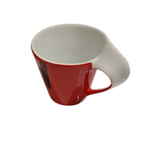 Load image into Gallery viewer, Bold and stylish, these Les Gourmands coffee mugs are the perfect addition to any kitchen. A very chic, contemporary collection styled in geometric shapes. 2 colours available Size: 200ml Material: Ceramic Shown: Red/White mug
