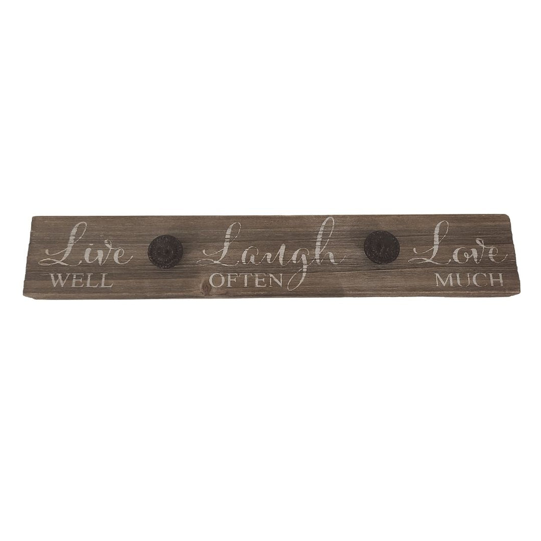 This farmhouse style painted wood plaque with printed 