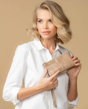 Load image into Gallery viewer, Wallet - Vegan Leather with Detachable Wristlet Strap Elsie Putty

