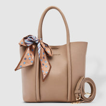 Load image into Gallery viewer, How beautiful is the Baby Panama Handbag? Perfect for day use or a night out, the structured exterior offers a luxurious finish and will be sure to turn heads whenever you are out and about. Features:  1 x Zip Pocket 3 Slip Pockets Internal lining - Suedette Lining External Feature:  Removeable Patterned Ribbon Extension strap: 111-125cm Adjustable Detachable Closure: Secure Zip &amp; Magnetic Clasp Material: Vegan Leather  Hardware: Light Gold  Dimensions: W30 x H23 x D10 cm
