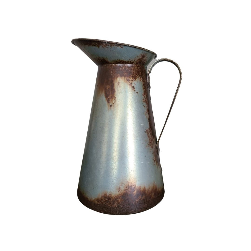 Pitcher/Vase - Rustic Vintage Metal Tall