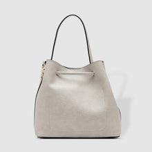 Load image into Gallery viewer, Complete with a drawstring closure, the Sasha is perfect for your next brunch with the girls, or a day out on the town.  Wear it your way and sling over your shoulder for a more casual look or carry by her top handle for a dressier option.  Features:  1 Slip Pocket Internal lining - Vegan Leather Extension strap: 114-128cm Adjustable Detachable Closure: Magnetic Clasp with Draw String Material: Vegan Leather  Hardware: Light Gold  Dimensions: W26 x H23 x D14 cm 
