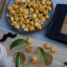 Load image into Gallery viewer, Pop The Salt &amp; Tequilla Infused Gourmet Popcorn (50 gram bag) by EATABLE.  Delicious on its own or paired with your favourite drink.  A mix of salty and sweet you can&#39;t resist.  Makes a great addition to any gift set creation.  See our Gift Set Collection for great ideas, or let us help you customize your own.  **Due to the nature of the product, this item is NON-REFUNDABLE
