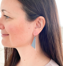 Load image into Gallery viewer, Earrings - Wood and Metal - Triangle
