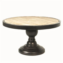 Load image into Gallery viewer, Cake Stand - Rustic Farmhouse - Round Wood and Metal
