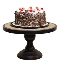 Load image into Gallery viewer, Cake Stand - Rustic Farmhouse Wood with Metal Base
